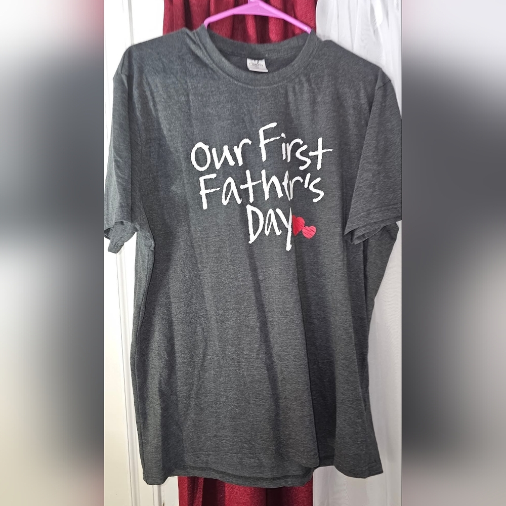 Men's LARGE Comfiv First Father's Day Shirt